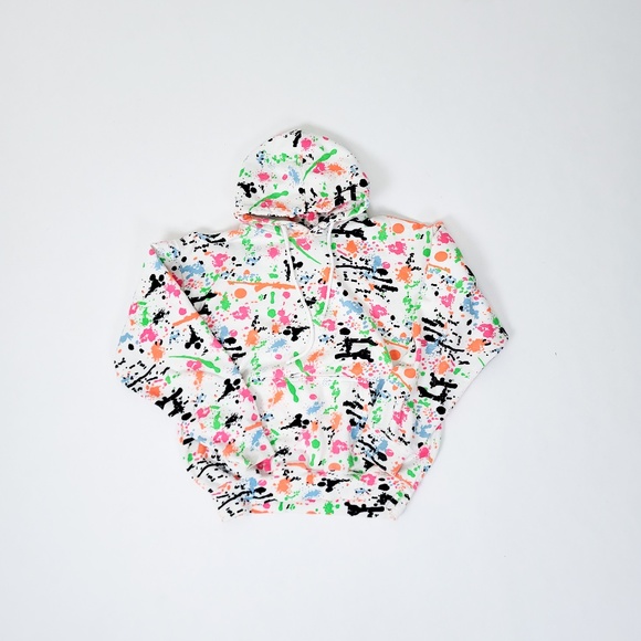 Vintage Sweaters - Vintage 80's sweatshirt hoodie splatter paint